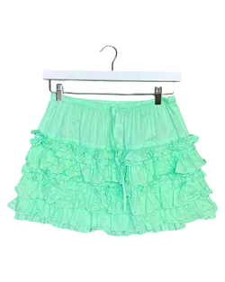 Size 2 (M) | SUKU Mint Cotton Ruffle Skirt