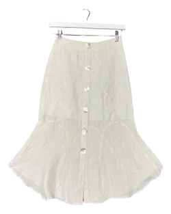 Size XS | Jillian Boustred Linen Midi Skirt