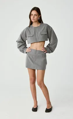Dillon Mini Skirt (Grey)