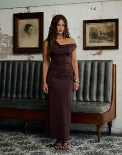 Granger Maxi Dress (Chocolate)