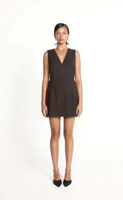 Yori Mini Dress (Chocolate)