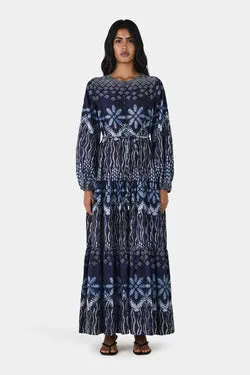 Nia Maxi Dress Indigo Drift