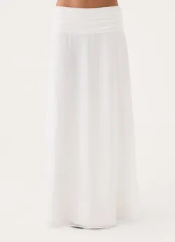 Natalya Maxi Skirt - White
