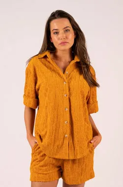 Stephanie Towelling Shirt - Cocoa
