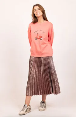 Lilian Pleat Skirt- Pink Shimmer