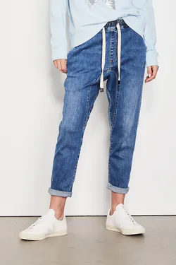 The Drop Crotch Stretch Jean - Washed Blue