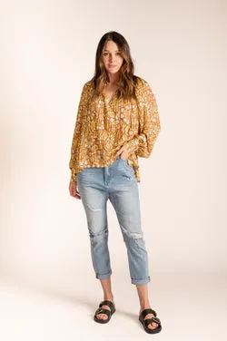 Camilla Blouse - Boteh Print