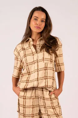 Tania Shirt - Geo Mono