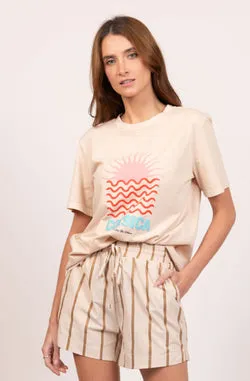 Lana Vintage Tee - Beige Corsica
