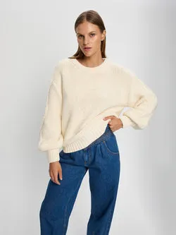 Olesia Knit Sweater - Cream