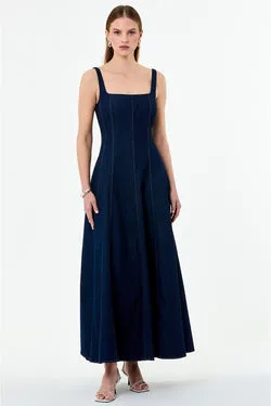 ATHENA DRESS - INDIGO