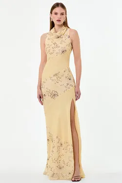 SHANA DRESS - WISTERIA FLORAL BUTTER