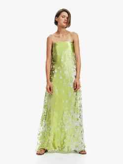 Burnout Strapless Dress