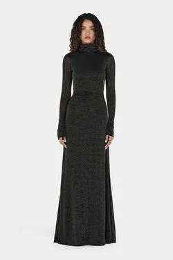 Phoebe Maxi Dress Charcoal Lurex