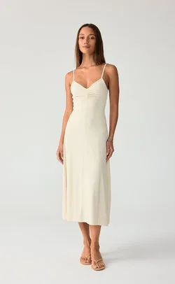 Poppy Midi Dress (Oat)