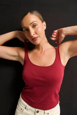 Harper Scoop Singlet Berry - Final Sale