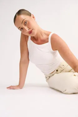 Nara Square Neck Tank Powder - Final Sale