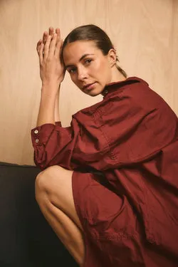 BOBO OVERSIZED DRESS - RUBY RED