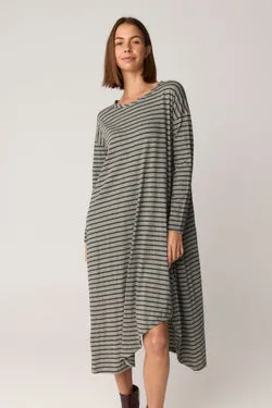 PIQI DRESS - GREY & MOSS