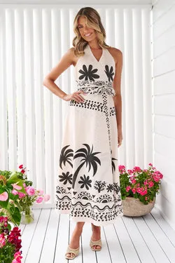 Palm Springs Dress - Black/Natural - SALE