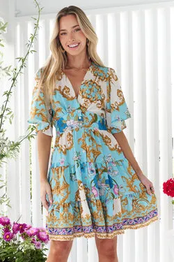 Paloma Flutter Sleeve Dress