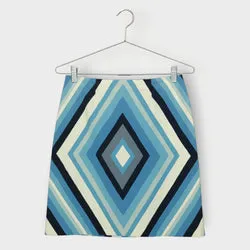 Diamond Print Mini Skirt