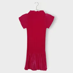 Perma Pleat Open Back Mini Dress