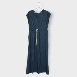 Chambray Crinkle Maxi Dress