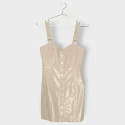 Leather Look Mini Dress