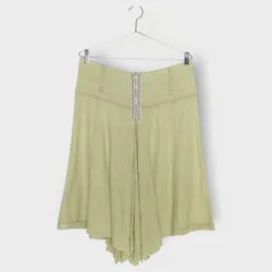 Zip Detail Asymmetrical Skirt