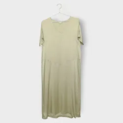 Silk V-Neck Midi Dress