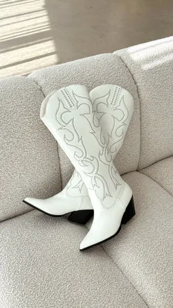 Zelma Boots - White