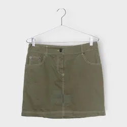 Contrast Stitch Mini Skirt