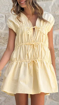 Avalee Mini Dress - Yellow