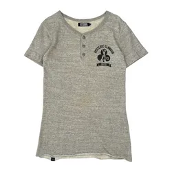 HYSTERIC GLAMOUR HENLEY T-SHIRT - GREY