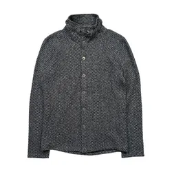 TORNADO MART ZERO HIGH-NECK BUTTON UP KNIT