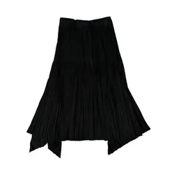 ISSEY MIYAKE PLEATS PLEASE ASYMMETRICAL SKIRT - BLACK