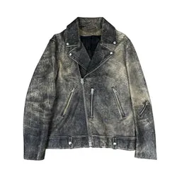 ACNE STUDIOS VINTAGE-FINISH LEATHER JACKET