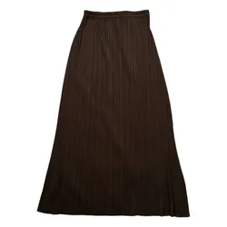 (1) ISSEY MIYAKE PLEATS PLEASE SKIRT - BROWN