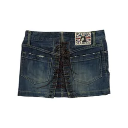 HYSTERIC GLAMOUR DENIM LACE-UP MINI SKIRT