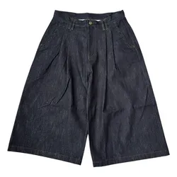 (NEW) PERUSHU STUDDED DENIM SHORTS - INDIGO BLUE