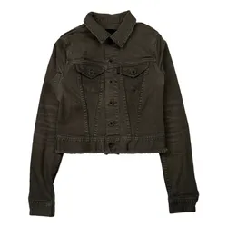 G.O.A DISTRESSED CROPPED DENIM JACKET