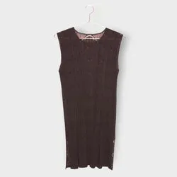 Perma Pleat Laser Cut Midi Dress