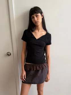 Flounce Layer Mini Skirt