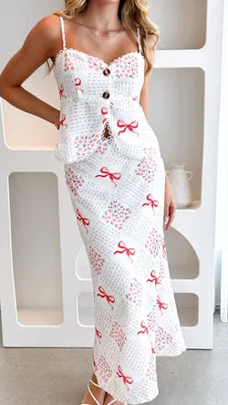 Jamie Maxi Skirt - Sweet Bow Pink