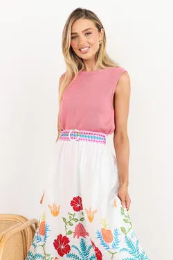 Villa Knit Tank - Pink - FINAL SALE