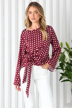 Poppy Spot Print Top - FINAL SALE