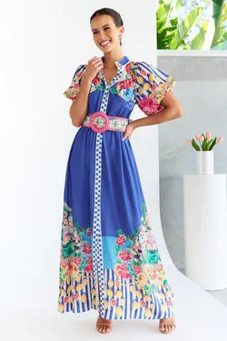 Positano Maxi Dress - Blue - Exclusive - SALE
