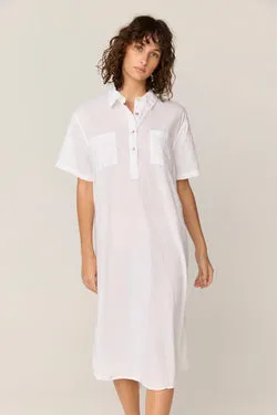 LALA SHIRT DRESS - BLANC