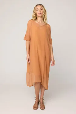 TALLOWS DRESS - APRICOT